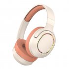 P2963 Wireless Headset Lighting Noise Reduction Over-Ear Stereo Earphones For Computer Game Office Zoom Meeting pink