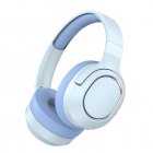 P2963 Wireless Headset Lighting Noise Reduction Over-Ear Stereo Earphones For Computer Game Office Zoom Meeting blue