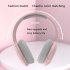 P2968 Wireless Headset Noise Canceling Stereo Headphones Over Ear Folding Earphones For Cell Phone Computer Laptop black