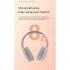 P2968 Wireless Headset Noise Canceling Stereo Headphones Over Ear Folding Earphones For Cell Phone Computer Laptop black