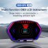 P3 Head up Display Obd GPS Slope Meter 6 Inch Lcd Screen Over Speed Alarm Speedometer Black