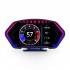 P3 Head up Display Obd GPS Slope Meter 6 Inch Lcd Screen Over Speed Alarm Speedometer Black