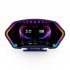 P3 Head up Display Obd GPS Slope Meter 6 Inch Lcd Screen Over Speed Alarm Speedometer Black