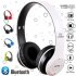P47 Bluetooth Headset Foldable Wirless Stereo Earphone Support MP3 TF Card With Mic Widely Compatible Headphone  Matte white