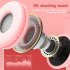 P47 Kids Headphones With Cat Ear RGB Led Light Up Foldable Over Ear Headphones With AUX 3 5mm Wireless Headset pink