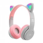 P47m Bluetooth 5.0 Headphones Big Cat Ear Wire-controlled Gaming Headset Hifi Sports Earphones