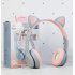 P47m Bluetooth 5 0 Headphones Big Cat Ear Wire controlled Gaming Headset Hifi Sports Earphones black