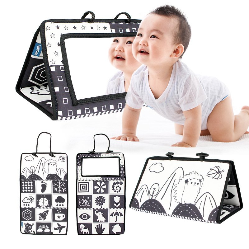 Baby Floor Mirror Toy Magic Mirror Sensory Toys For 6 -12 Months Babies Intelligence Development Crawl Toys 