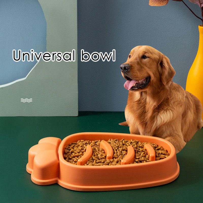 Carrot Shape Pet Slow Food Bowl Anti-choking Large Capacity Puppy Feeding Tool Pet Supplies 