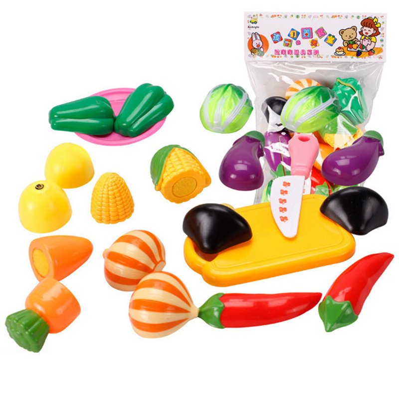 13 Pieces Kitchen Cutting Fruit Vegetables Playset Pretend Play Food Cutting Toys Educational Play Food Set Gifts For Boys Girls 