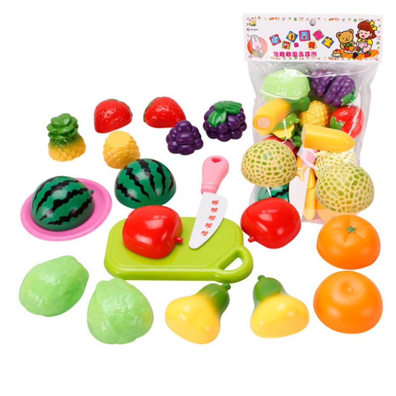 13 Pieces Kitchen Cutting Fruit Vegetables Playset Pretend Play Food Cutting Toys Educational Play Food Set Gifts For Boys Girls 