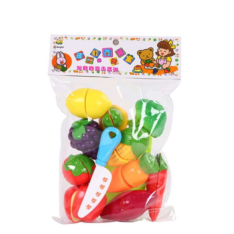 13 Pieces Kitchen Cutting Fruit Vegetables Playset Pretend Play Food Cutting Toys Educational Play Food Set Gifts For Boys Girls 