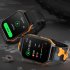 P73 Smart Watch 1 83 Inch Screen Fitness Smartwatch Heart Rate Blood Oxygen Monitor Waterproof Watch Black Orange