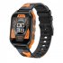 P73 Smart Watch 1 83 Inch Screen Fitness Smartwatch Heart Rate Blood Oxygen Monitor Waterproof Watch Black Orange