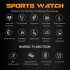 P73 Smart Watch 1 83 Inch Screen Fitness Smartwatch Heart Rate Blood Oxygen Monitor Waterproof Watch Black Orange