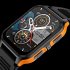 P73 Smart Watch 1 83 Inch Screen Fitness Smartwatch Heart Rate Blood Oxygen Monitor Waterproof Watch Camouflage Orange