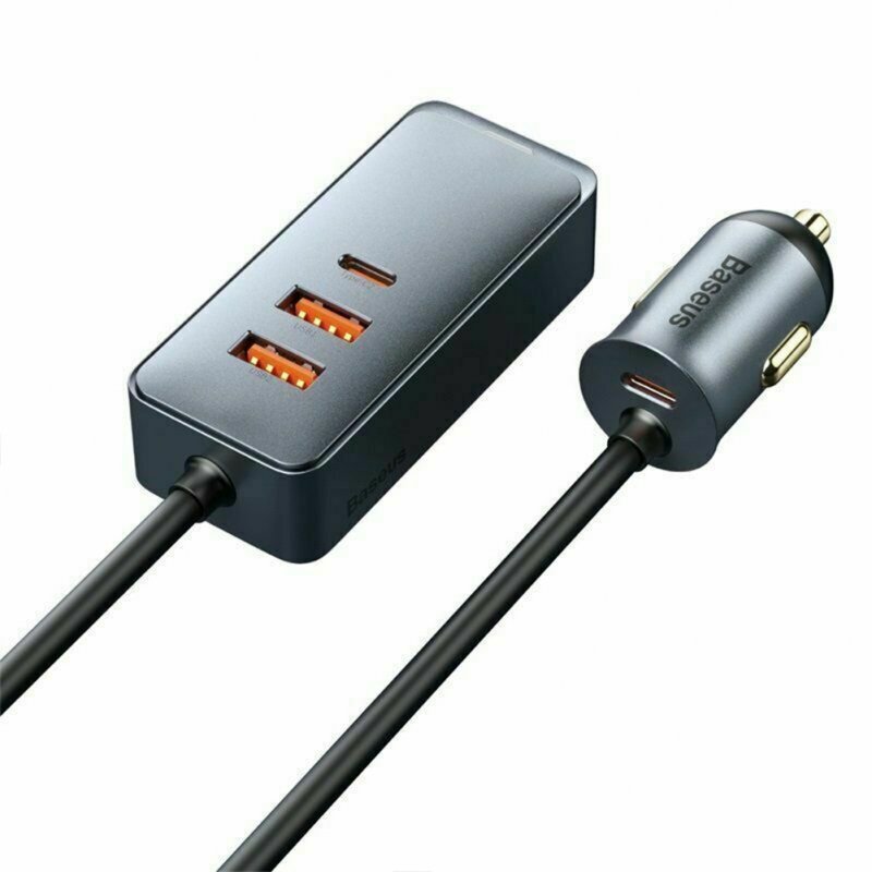 120w Car  Cigarette  Lighter  Splitter Gold-plated Contacts Usb Car Charger Multi-functional Fast Charge For Off-road Vehicles 