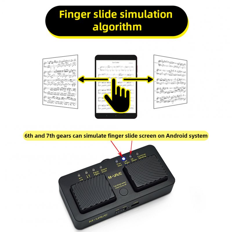 Wireless Music Page Turner Rechargeable Wireless Page Turner Foot Pedal Plastics Instrument Accessory For Guitar Piano Other Instruments 