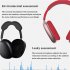 P9 Wireless Headset On Ear Stereo Earphones Noise Cancelling Ear Buds With Mic For Cell Phone Computer Laptop Sports blue