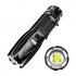 P90 LED Flashlight USB Rechargeable 6 Lighting Mode Torch with Safety Hammer for Outdoor Camping black Model W69B P90