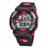 PASNEW Male Outdoor Waterproof Sports Digital Luminous Watch Christmas Birthday Gift Black red N2