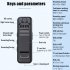 PB10 1080P Mini Body Camera With Back Clip Infrared Night Vision Camera For Outdoor Sports Office Security black