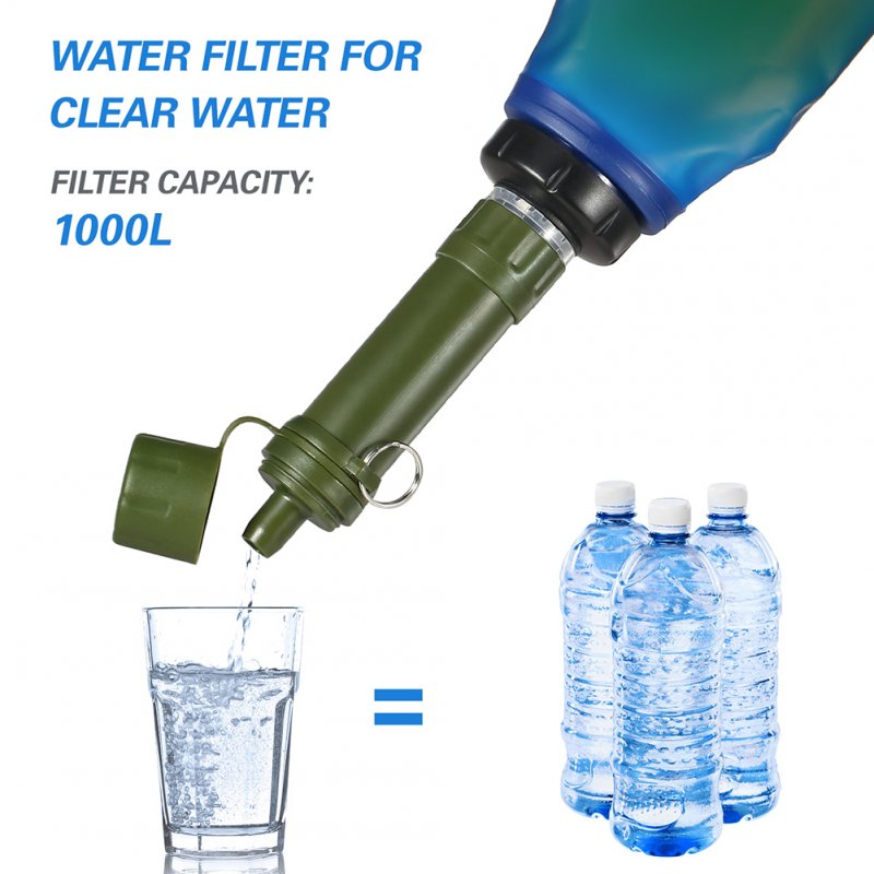 Outdoor Water Filter Straw Emergency Survival Equipment Field Portable Life Water Filtration System Purifier 