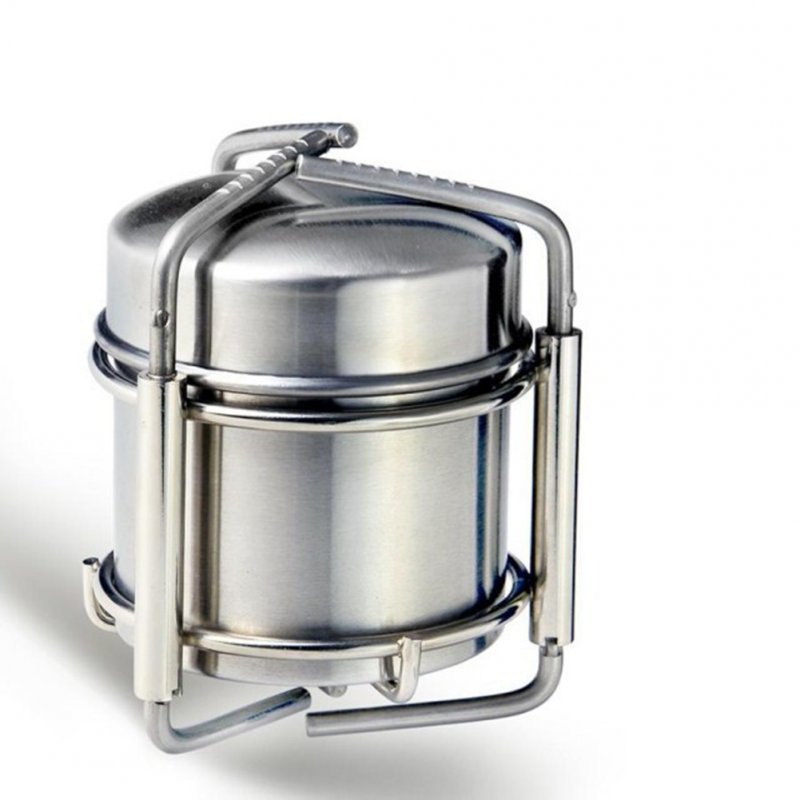 Camping Picnic Stove Stainless Steel Outdoor Alcohol Stove Portable Liquid Burner Furnace Hot Pot Cooker 