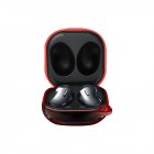 PC Earphone Case For Samsung Galaxy Buds Live Transparent Cover Headset Protective Cover Transparent red