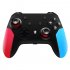 PC Wireless Bluetooth Game Switch Handle Gamepad Continuous Viberation Game Joystick Controller Left blue right red