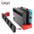 PG 9186 Game Controller Charger Charging Dock Stand Station Holder for Switch Game Console with Indicator Black red