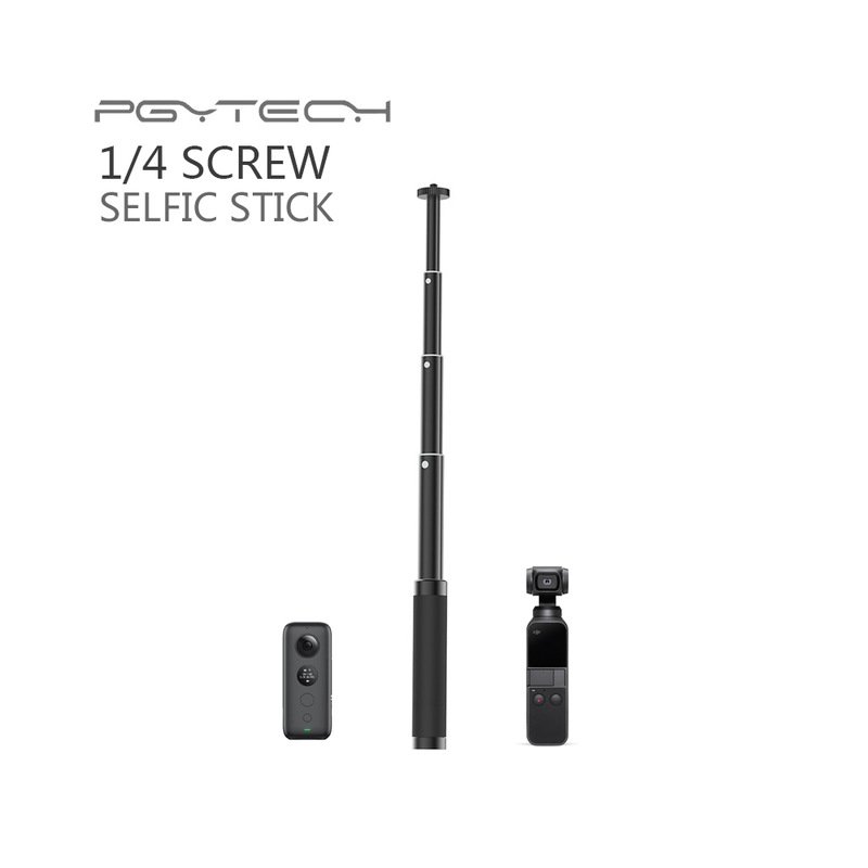 PGYTECH OSMO Pocket/Insta360 One X Extension Selfie Stick Pole Rod Scalable for DJI OSMO Mobile 2 Zhiyun Accessories black