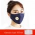 PM2 5 Filter Face Guard Dustproof Cotton with Breathing Valve Anti Dust Allergy Breathing valve black with 1 filter One size