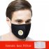 PM2 5 Filter Face Guard Dustproof Cotton with Breathing Valve Anti Dust Allergy Breathing valve black with 1 filter One size
