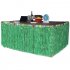 PP Artificial Grass Table Skirt Flower Inlaid Hawaiian Tropical Luau Party Tableware Decoration Orange None