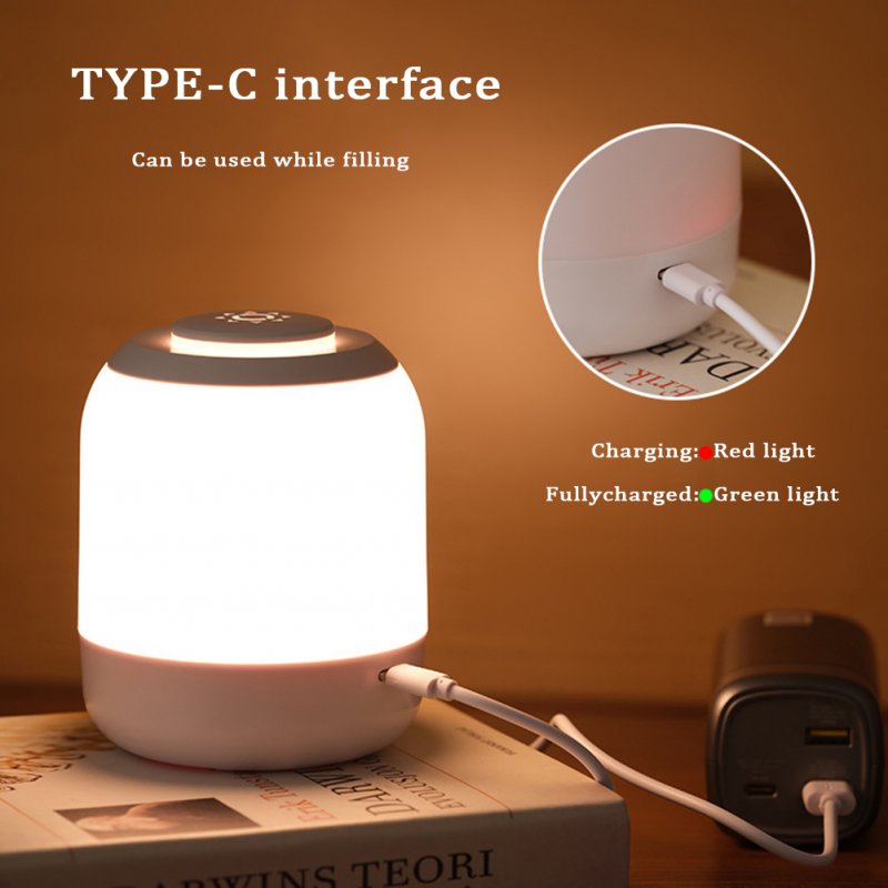 LED Night Light 3 Color Dimming Touch Sensor Bedroom Bedside Lamp Baby Nursery Night Lights For Work/Study/Craft 