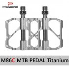 PROMEND Mtb Pedal Quick Release Road Bicycle Pedal Anti slip Ultralight Mountain Bike Pedals Carbon Fiber 3 Bearings Pedale Vtt PD M86 Mountain Style Silver