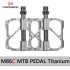 PROMEND Mtb Pedal Quick Release Road Bicycle Pedal Anti slip Ultralight Mountain Bike Pedals Carbon Fiber 3 Bearings Pedale Vtt PD M86 Mountain Style Silver