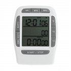 PS-370 Digital LCD Multi-Channel Timer Visual Large LCD Display Countdown Alarm Productivity Timer With Stand 3 Channel Timers 99 Hours