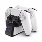 PS5 Dual USB Handle Fast 5V 720MAH Charging Dock Station Stand Charger for Play Station 5 PS5 Game Controller Joypad Joystick black