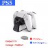 PS5 Dual USB Handle Fast 5V 720MAH Charging Dock Station Stand Charger for Play Station 5 PS5 Game Controller Joypad Joystick white