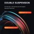 PSH 200 Wired Headset Stereo Sound Noise Reduction Cat Ear shaped Hifi Colourful Light Headset Black 3 5MM version