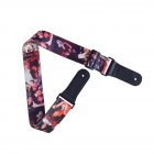 PT-305 Guitar Strap Printed Leather Head Strap for Guitar Electric Guitar and Bass Photo Color