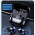 PT08 Wireless Earbuds Ultra Long Playtime Headphones Touch Control Lighting Ear Buds For Sports Working Running black