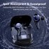 PT08 Wireless Earbuds Ultra Long Playtime Headphones Touch Control Lighting Ear Buds For Sports Working Running black