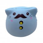 PU Doll Slow Rebound Decompression Toy Simulated Kitty Foam Relaxed Toy blue 10   9   8 5cm