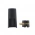 PU Leather Bb Clarinet Mouthpiece Ligature and Cap Fastener black Black tube clarinet