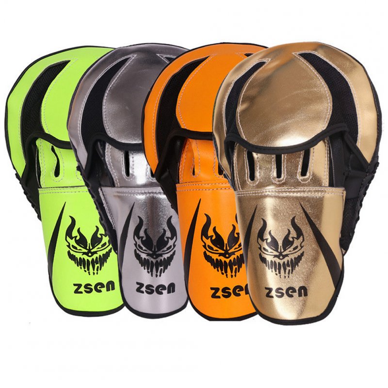PU Leather Boxing Glove Arc Fist Target Punch Pad for MMA Boxer Muay Thai Training Gold