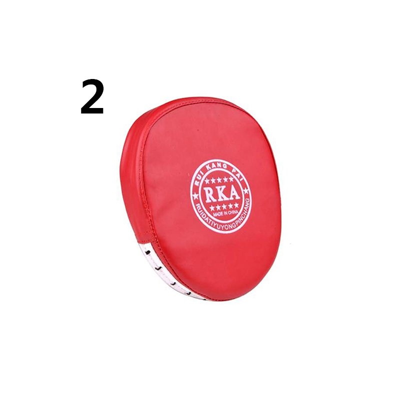 PU Leather Boxing Glove Fist Target Punch Pad for MMA Karate Boxer Muay Thai Training RKA red_000