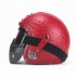 PU Leather Helmets 3 4 Motorcycle Bike Helmet Open Face Vintage Motorcycle Helmet with Goggle Mask